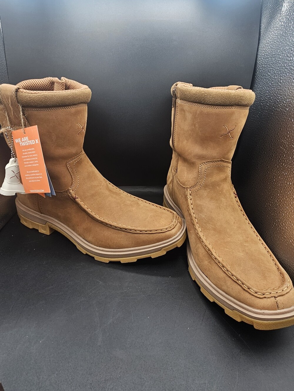 Twisted X Men's 9" UltraLite X Waterproof Work Boots Moc Toe Mulw001 Sz 14D
